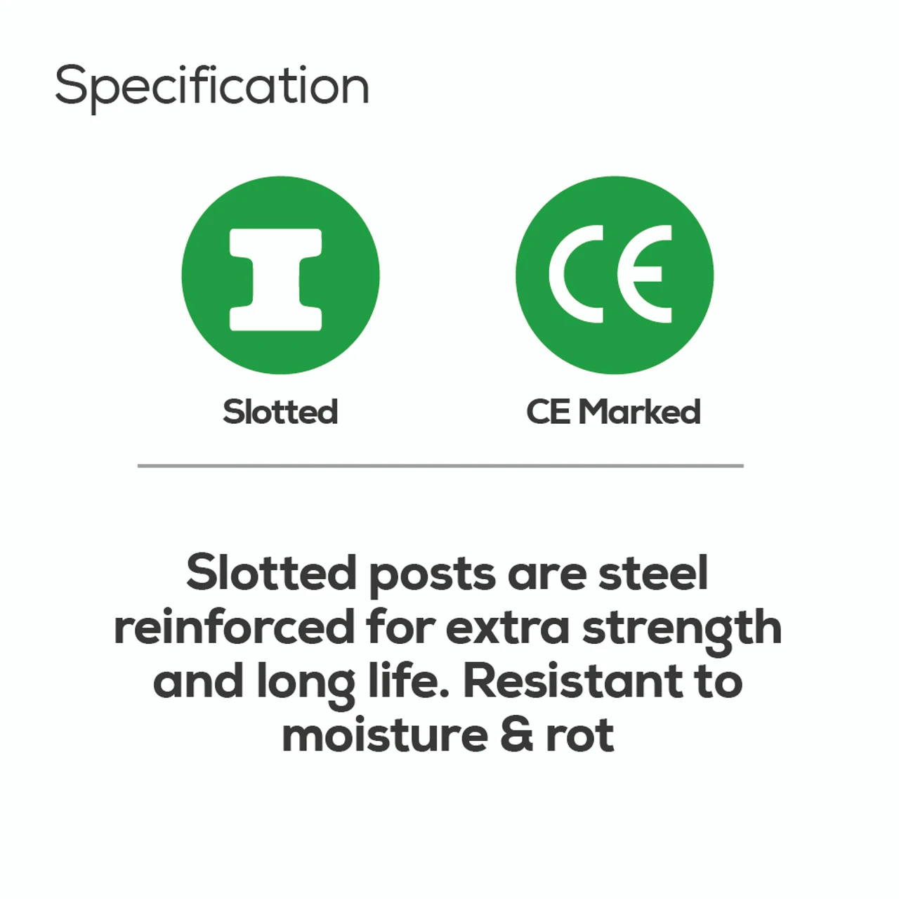 Concrete Wet Cast Slotted Intermediate Fence Post 100 X 100mm - Image 7