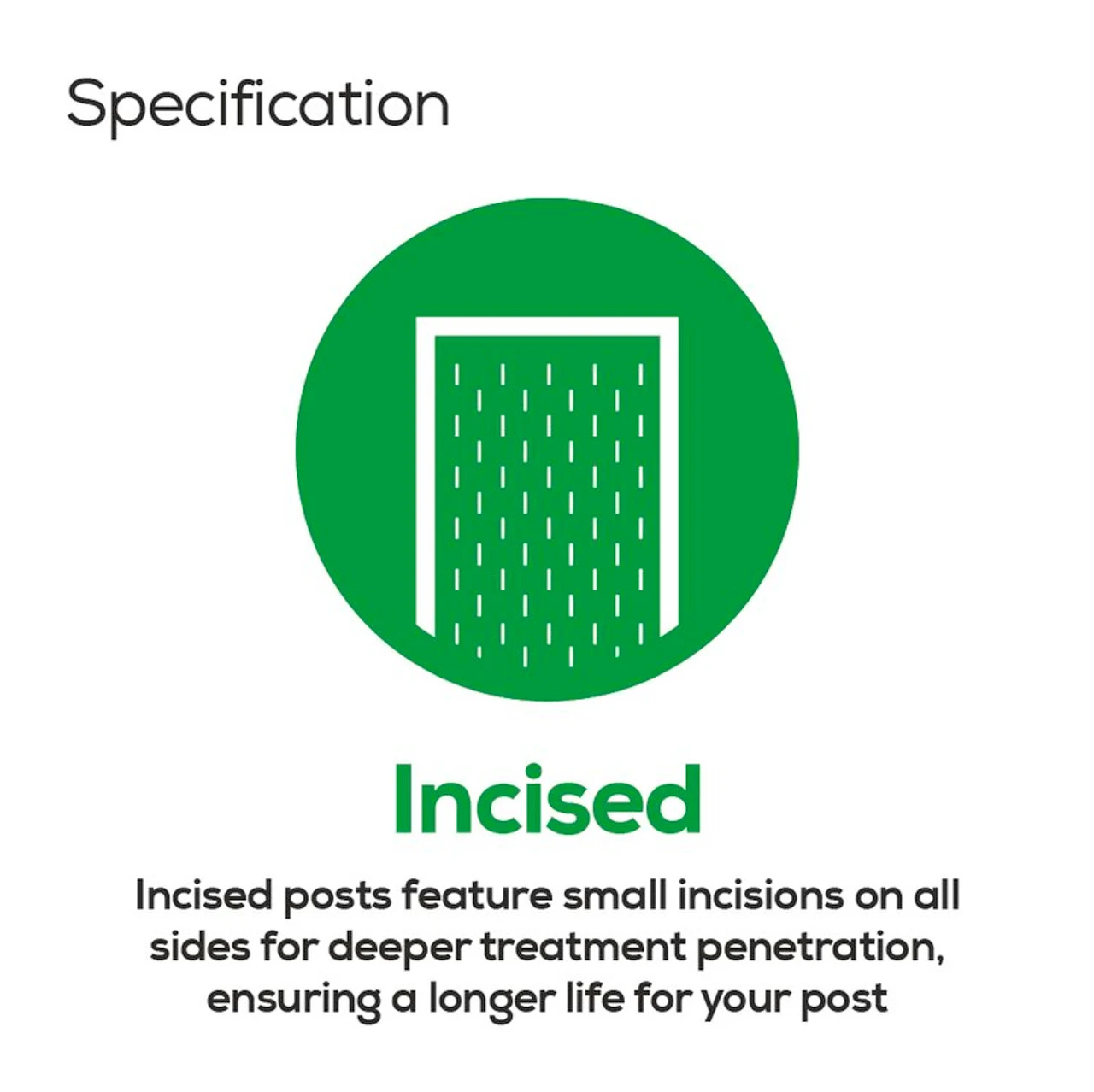 Brown Incised Fence Post UC4 Treated Timber FSC 100 X 100mm - Image 9