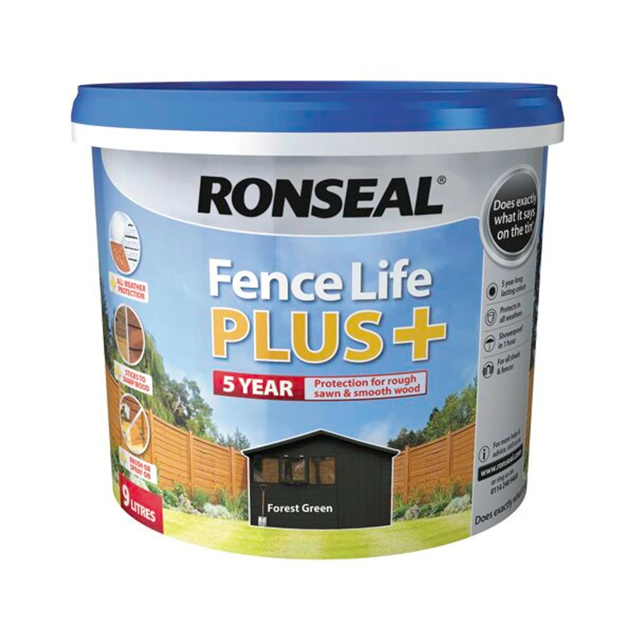 Ronseal Fencelife Plus Forest Green 9 Litre