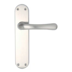 Clara Suite Door Lever On Backplate Lock Furniture SNP (Pair)