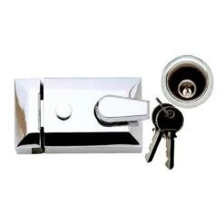Narrow Modern Style Deadlocking Night Latch PCP 60mm