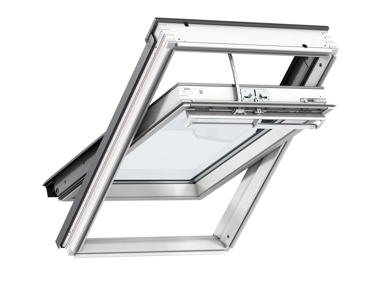 Velux GGU 007030 Solar Centre Pivot White Polyurethane Roof Window (Various Size)