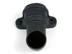 Cascade Rainwater 68mm Round Cast Iron Effect Shoe & Lugs Black 140 X 92 X 73mm