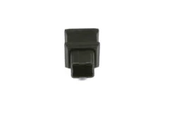 Cascade Rainwater 65mm Square Cast Iron Effect Plain Coupler Black 130 X 90 X 90mm