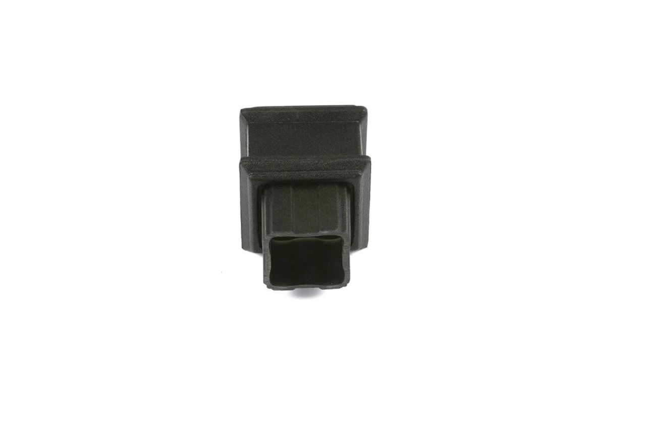 Cascade Rainwater 65mm Square Cast Iron Effect Plain Coupler Black 130 X 90 X 90mm