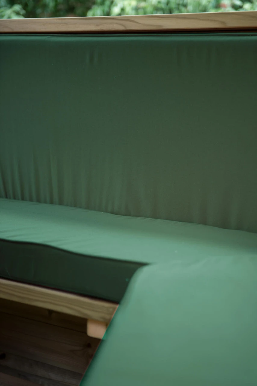 Forest Garden Hexagonal Timber Roof Gazebo Furnished Green - Image 11