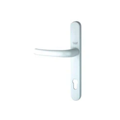 Yale Long Backplate Fixed Door Handle UPVC White