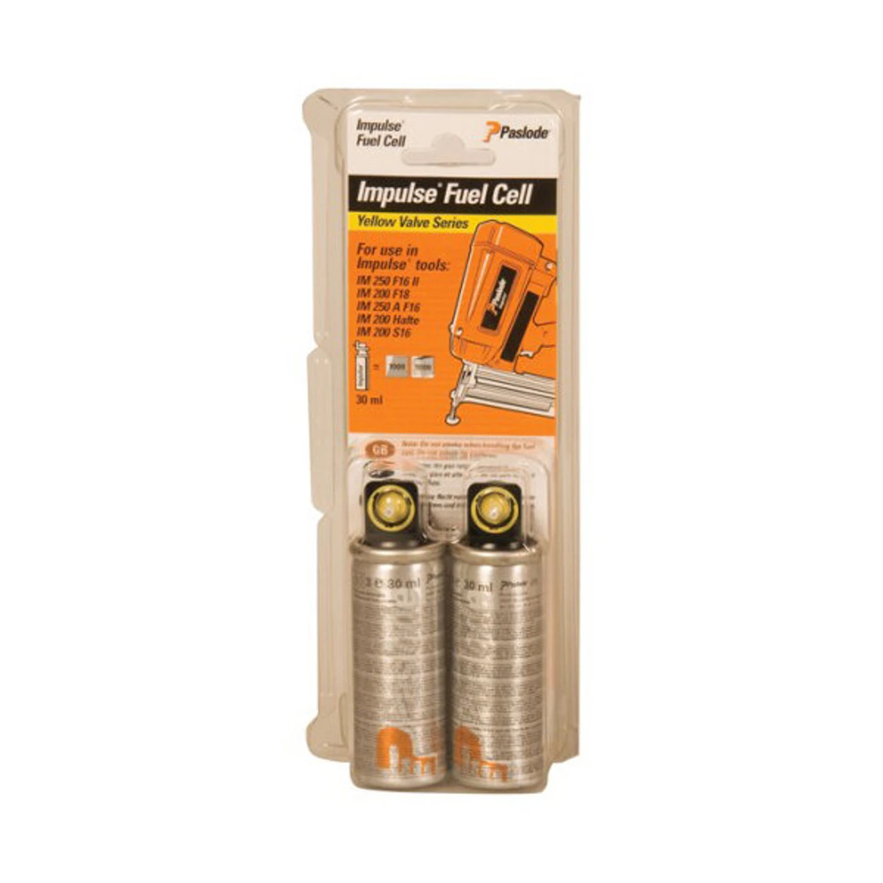 Paslode Mini Impulse Tool Fuel Cells Yellow Valve 30ml 2 Pack (300341)