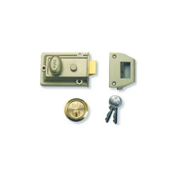Nightlatch And PB Door Cylinder With Viewer Bronze Traditional