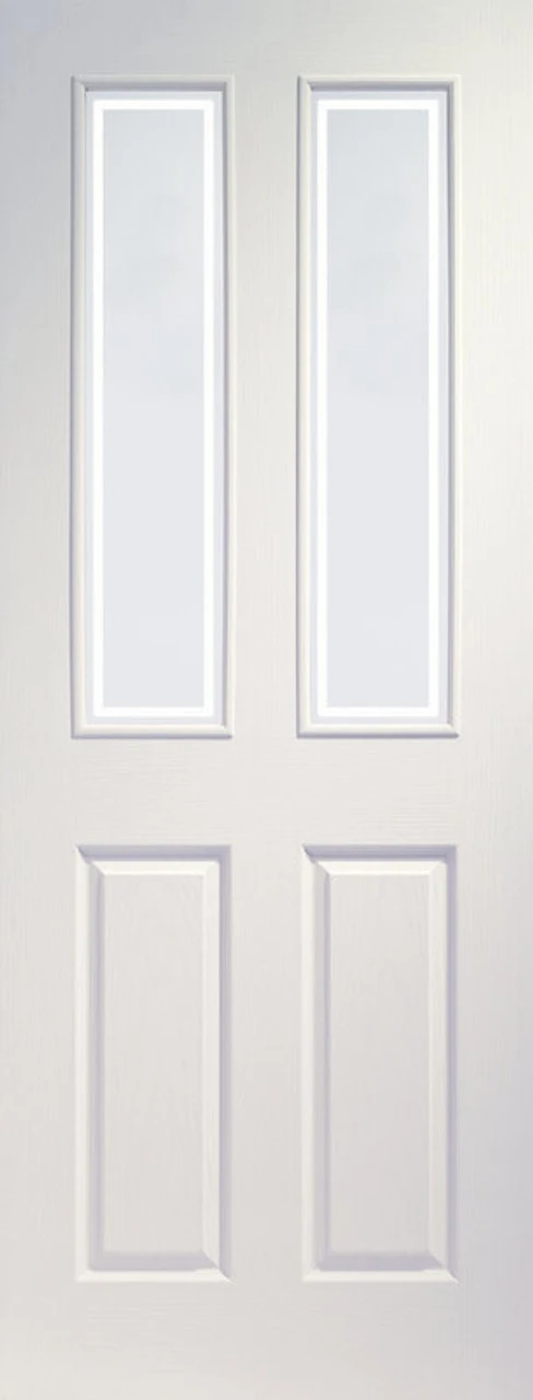 XL Victorian Internal White Moulded Clear Glass Door