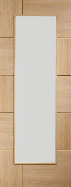 XL Ravenna Internal Oak Door With Clear Glass