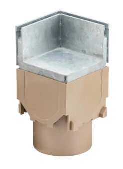 ACO RainDrain Corner Unit Assembly With Galvanised Steel Brickslot Top