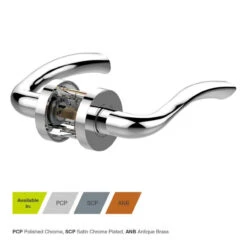 Jigtech Solar Lever Door Handle On Round Rose SCP