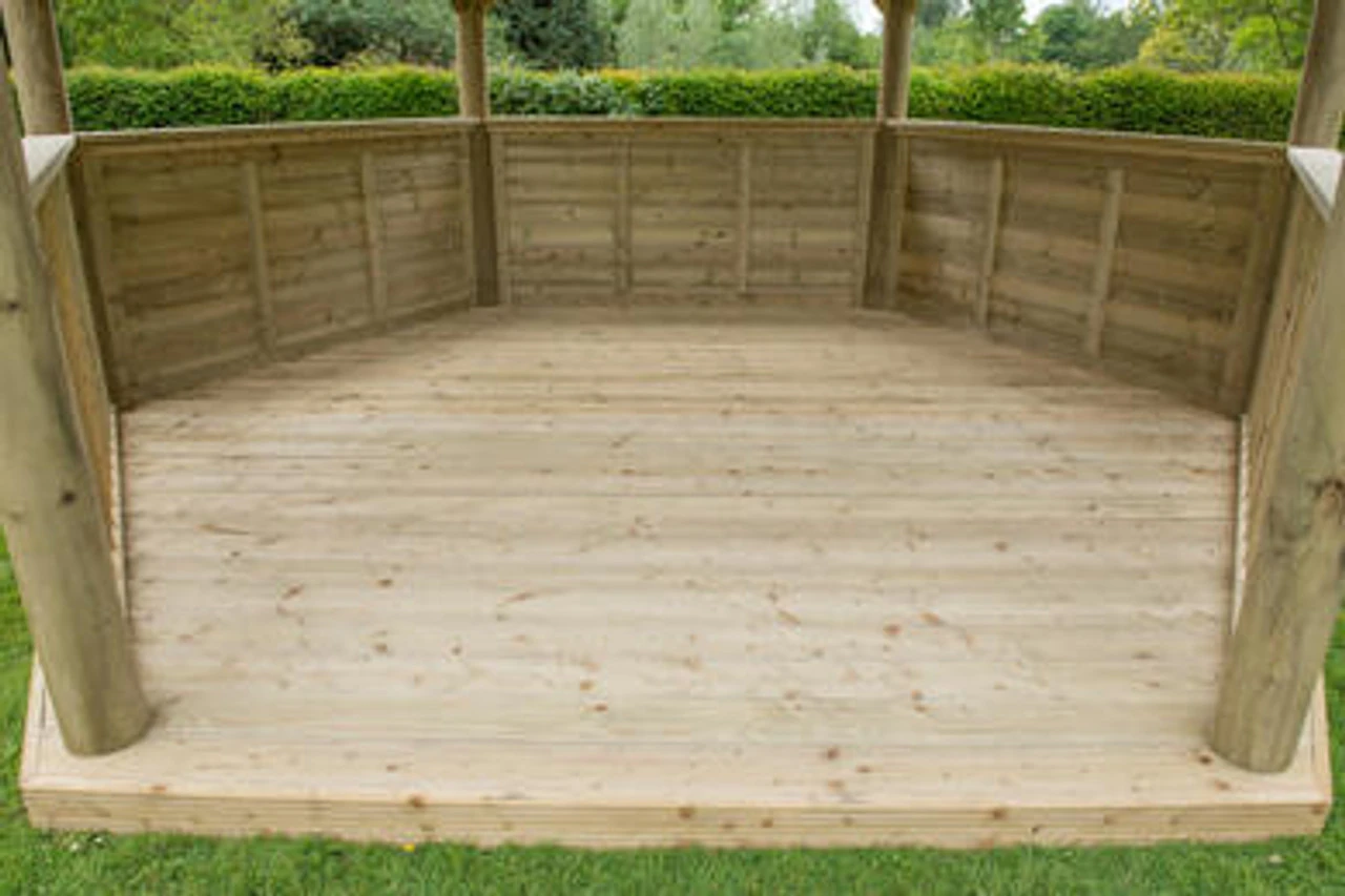 Forest Garden Hexagonal Cedar Roof Gazebo - Image 13