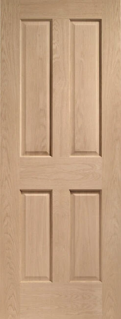 XL Victorian 4 Panel Fully Finished Oak Fire Door