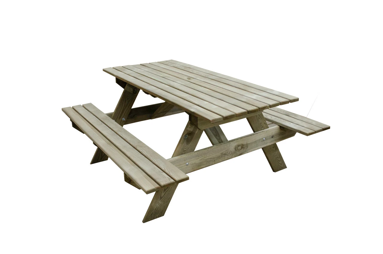Forest Garden Rectangular Picnic Table - Image 2