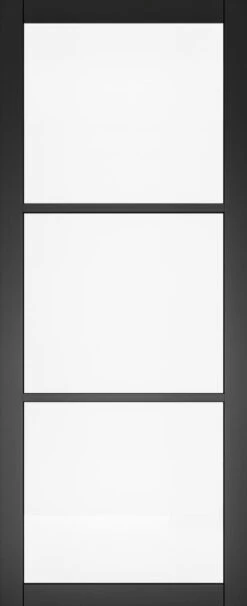 Deanta Camden Fully Finished Black Glazed Door