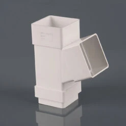 Brett Martin Rainwater 65mm Square Downpipe 112.5' Branch Arctic White 160 X 95 X 65mm