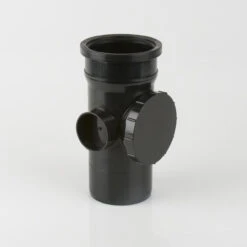 Brett Martin 110mm Single Socket Access Pipe Black 250 X 135 X 135mm
