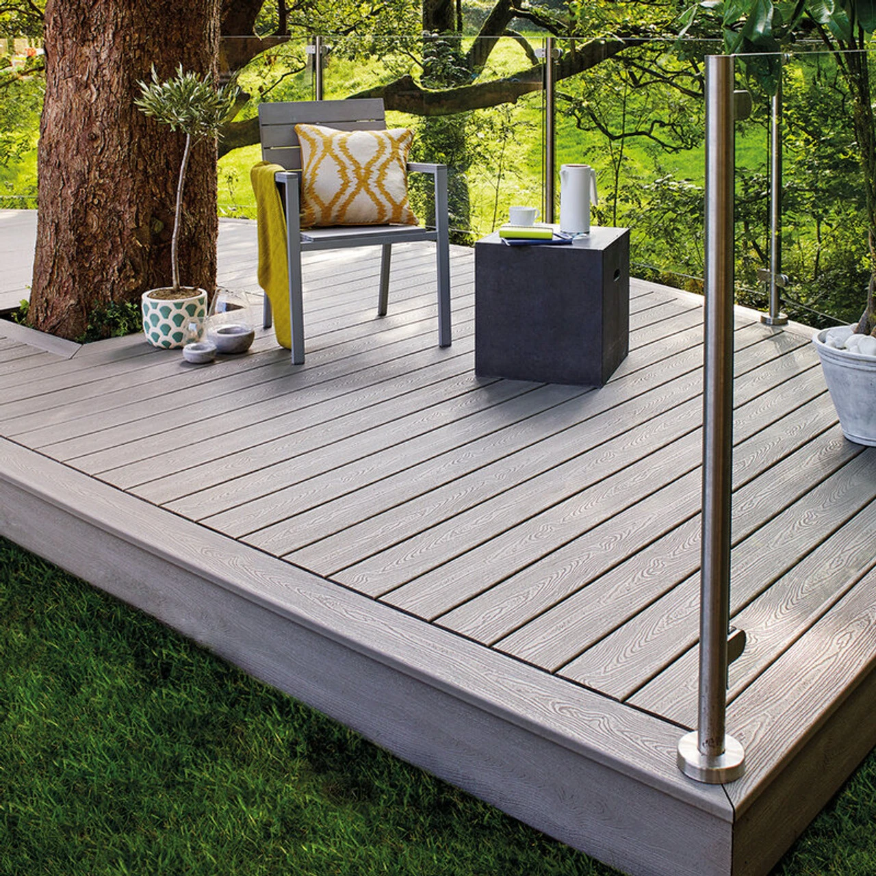 Trex Composite Decking Transcend Grooved Board New Gravel Path 25 X 140mm - Image 3