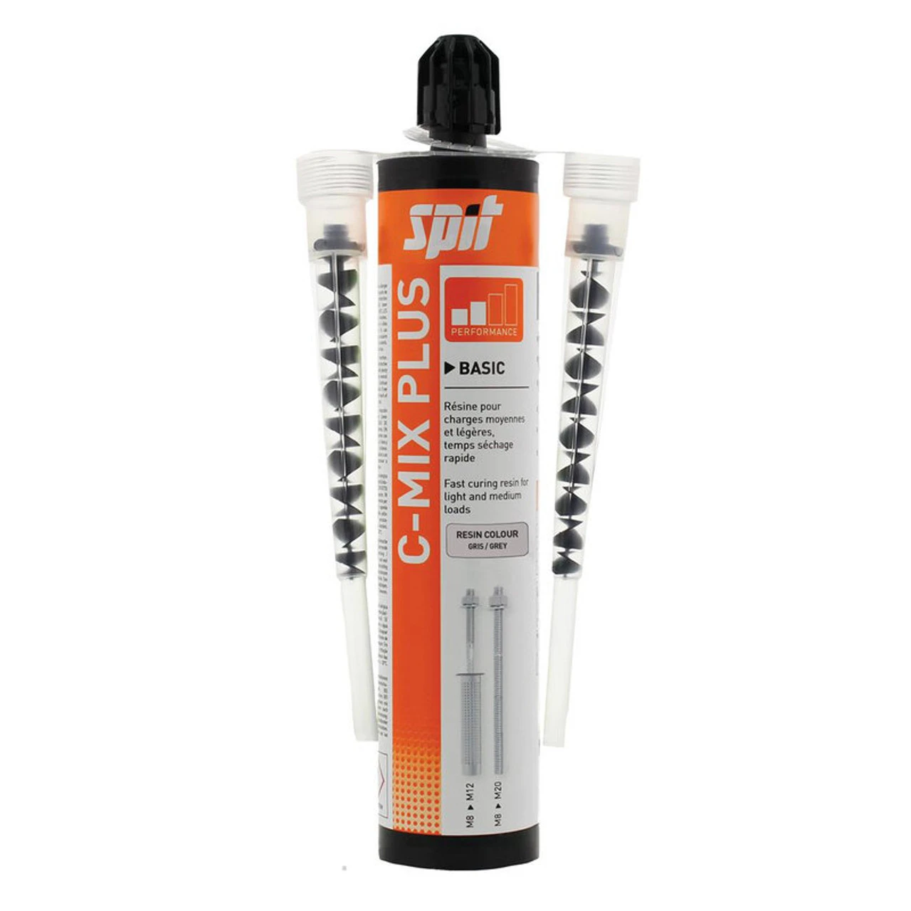 Spit C-Mix Plus Styrene Free Polyester Resin Chemical Mortar Grey 1 Nozzle 380ml (055881)