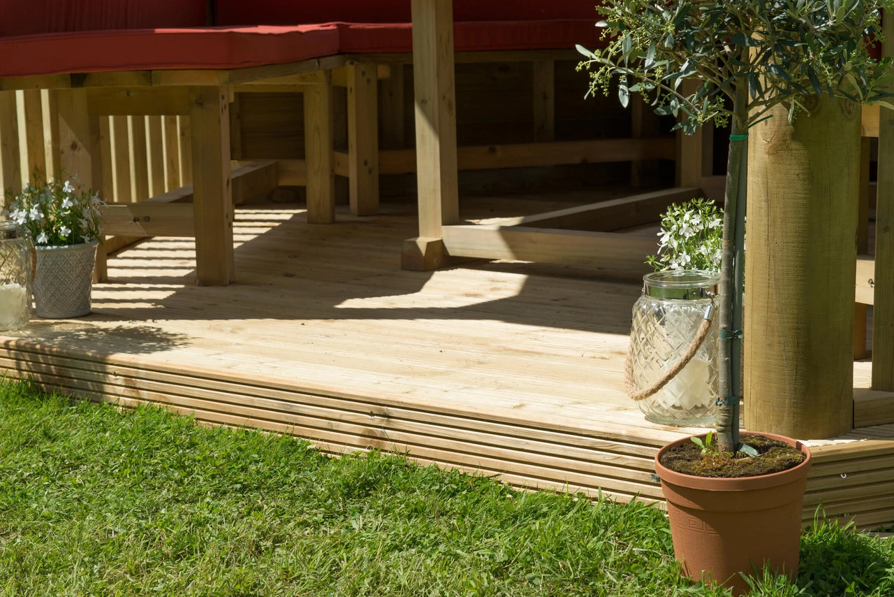 Forest Garden Hexagonal Timber Roof Gazebo - Image 14