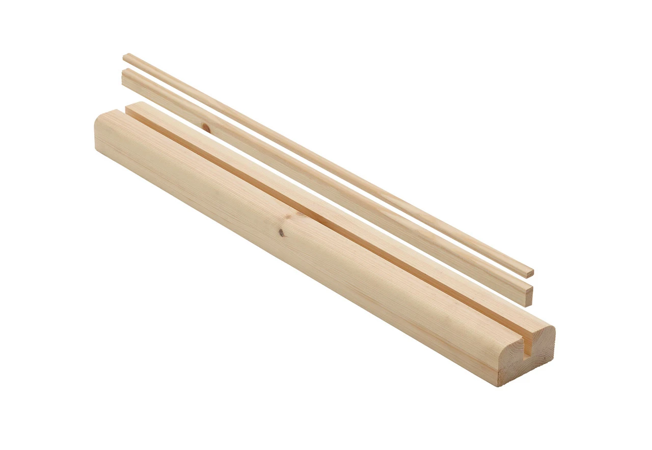 Burbidge Pine Elements Baserail For Inset Glass - Image 2