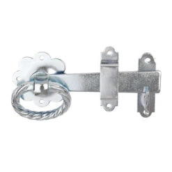 Gate Latch Twisted Ring BZP 152mm