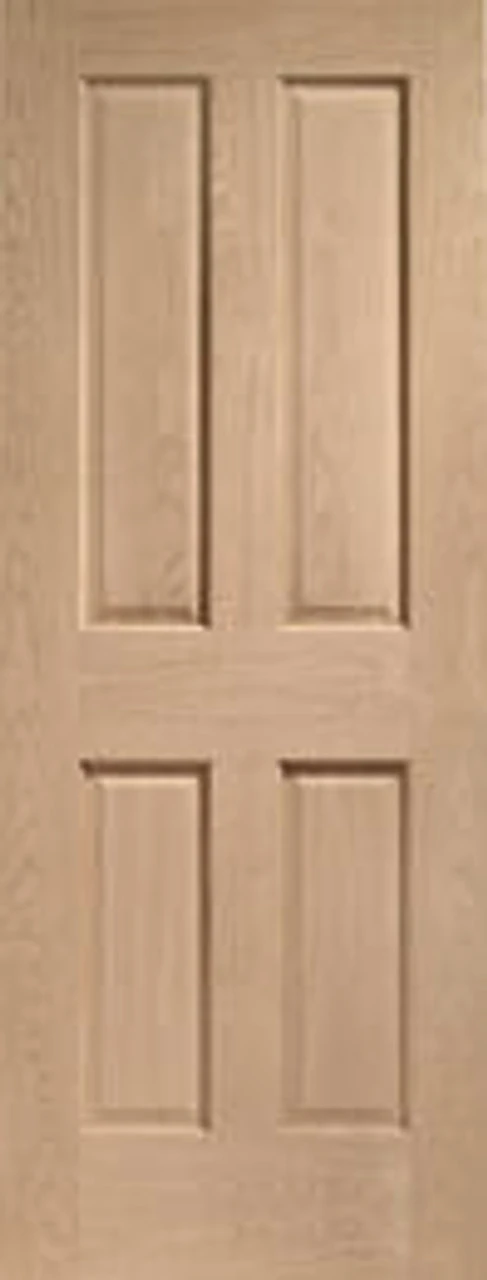 Internal Oak Victorian 4 Panel Non Raised Mouldings