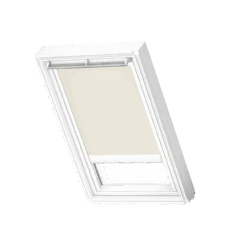 Velux DSL 1025SWL Standard Beige Solar Blackout Blind & White Side Channels