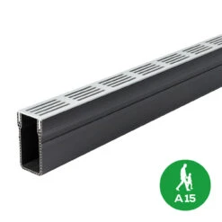 ACO Threshold Drain Silver Aluminium Grating