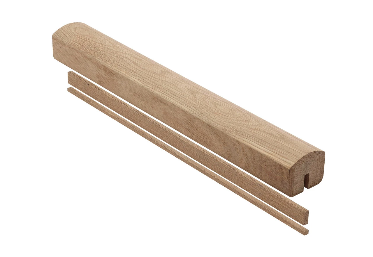 Burbidge Oak Elements Handrail For Inset Glass - Image 2