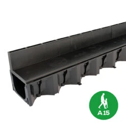 ACO HexDrain Brickslot Channel With Black Slotted Grating