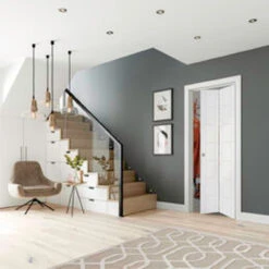 XL Palermo Internal White Primed Bi-Fold Door