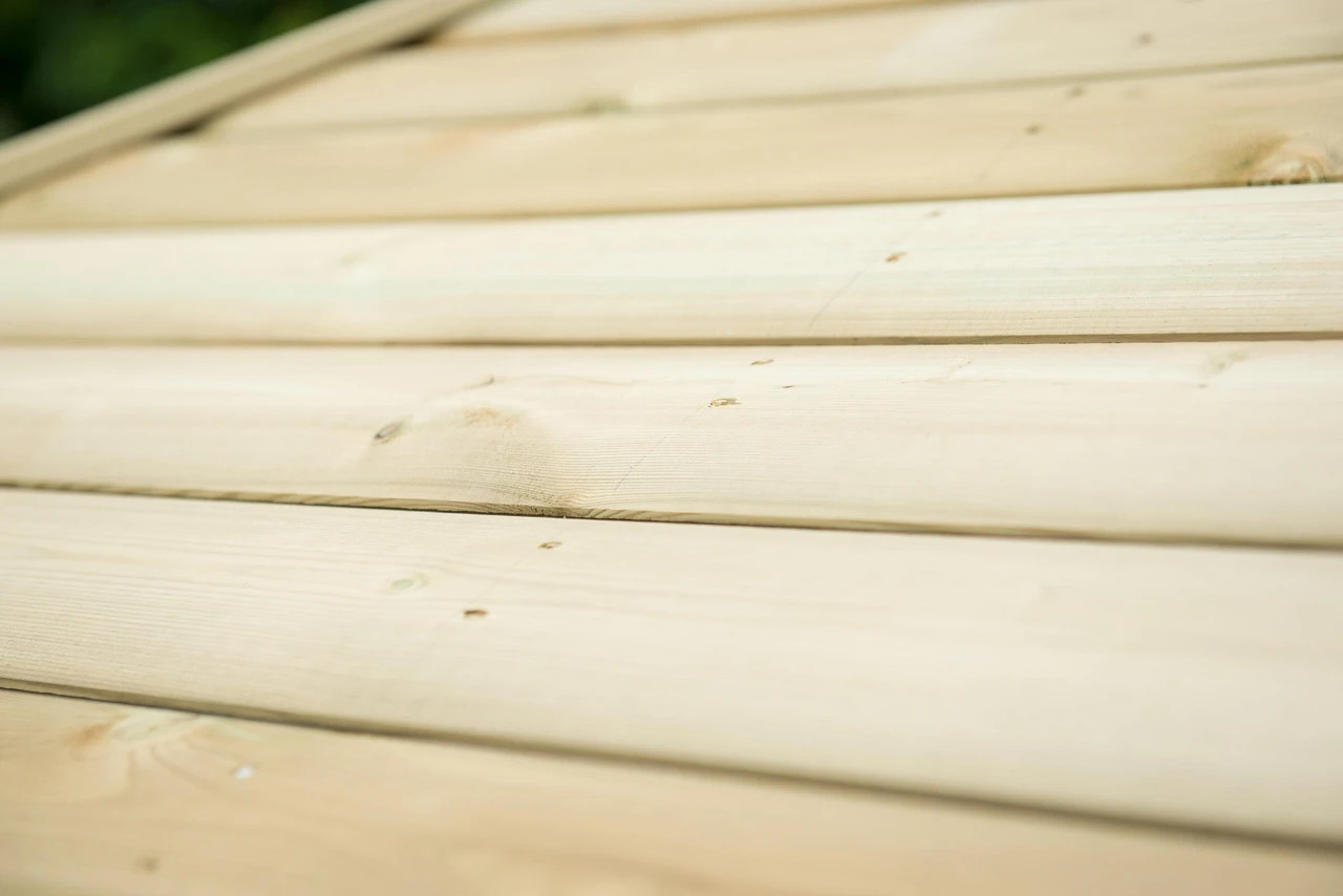 Forest Garden Hexagonal Timber Roof Gazebo Furnished Cream - Image 15