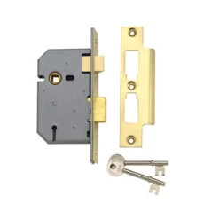 Door Deadlock SCP 3 Lever Mortice Visi 65mm