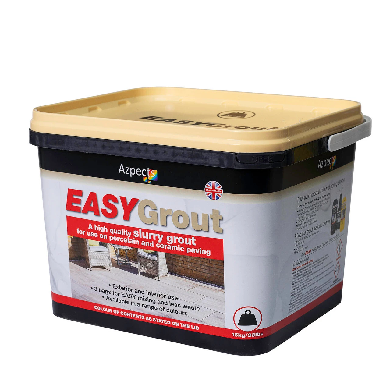 Azpects Easy Grout Porcelain Slurry Grout Crema 15kg (7014)