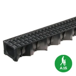 ACO HexDrain Channel A15 Black Plastic Grating 1000mm