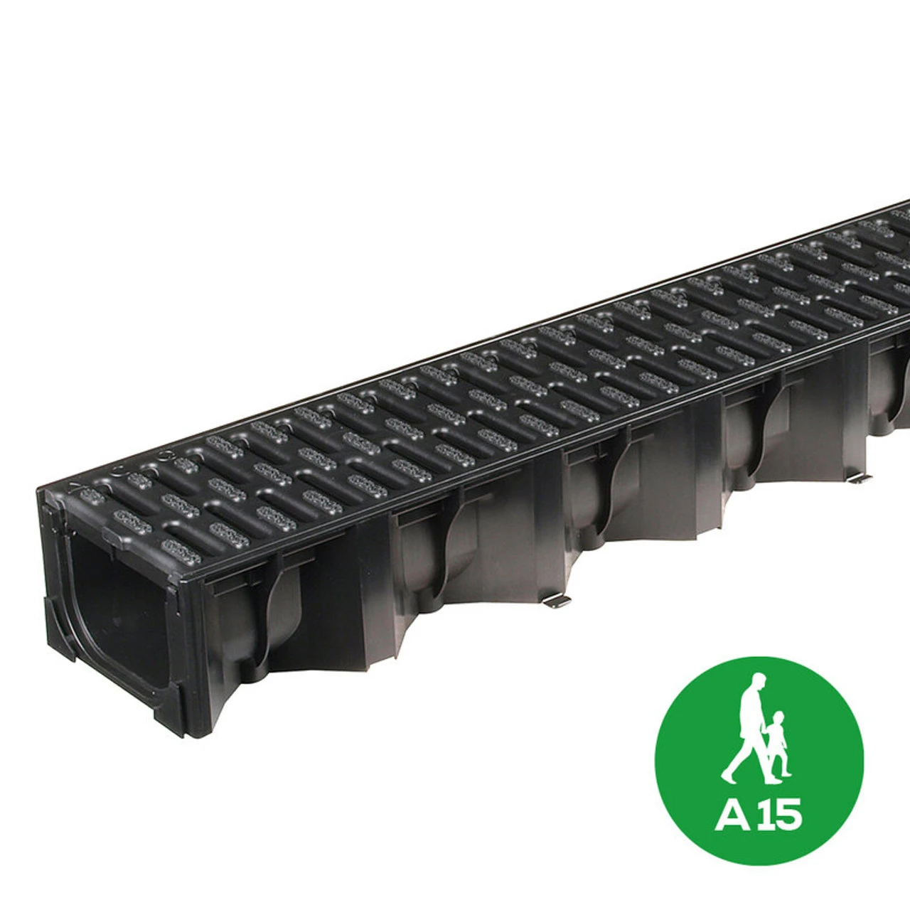 ACO HexDrain Channel A15 Black Plastic Grating 1000mm