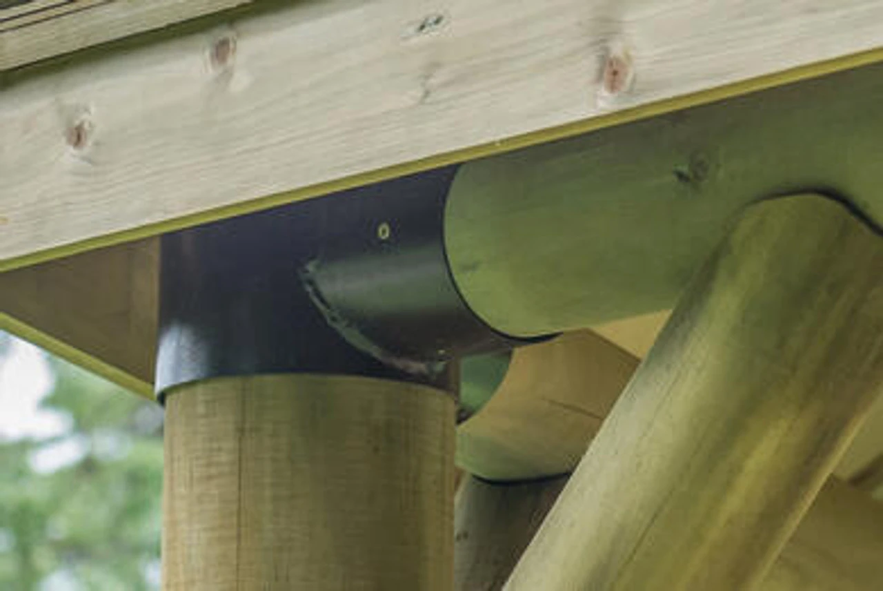 Forest Garden Hexagonal Cedar Roof Gazebo - Image 8