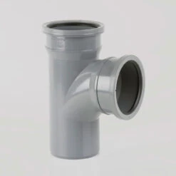 Brett Martin 110mm Cast Iron Effect Double Socket 92.5' Soil Branch (no Bosses) Grey 295 X 220 X 135mm