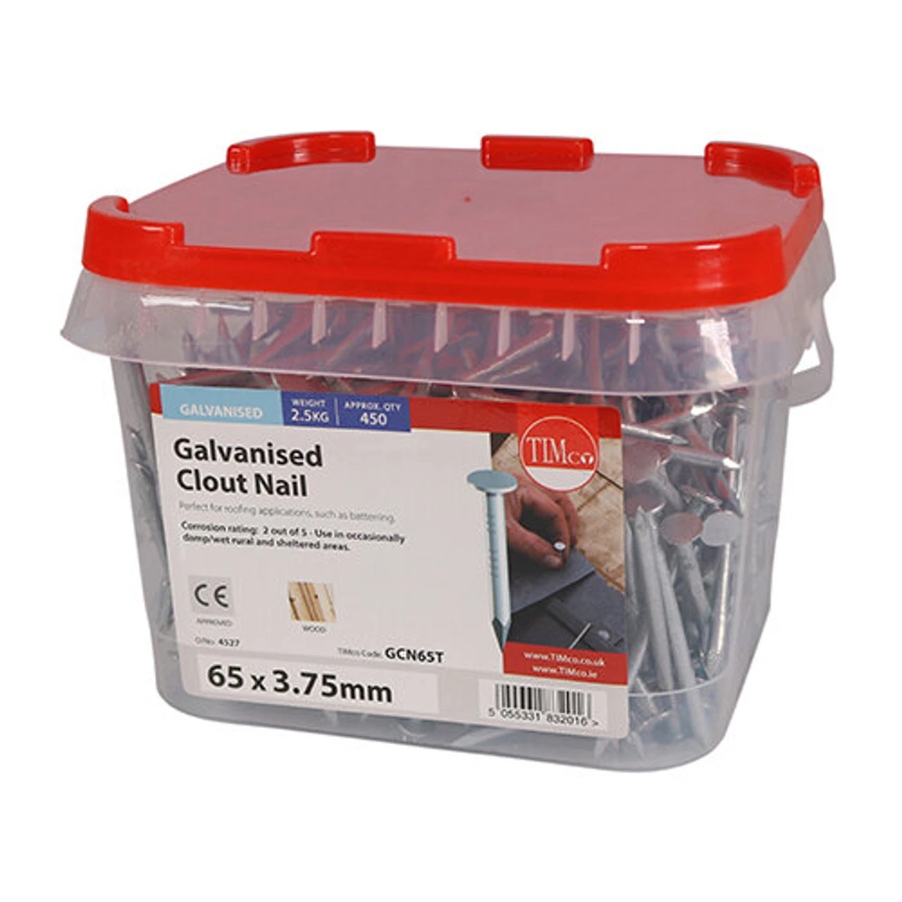 Timco Clout Nails Galvanised (GCN65T) 63 X 3.75mm 2.50kg - Image 3