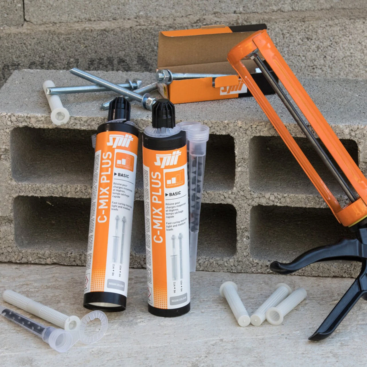 Spit C-Mix Plus Styrene Free Polyester Resin Chemical Mortar Grey 1 Nozzle 380ml (055881) - Image 3