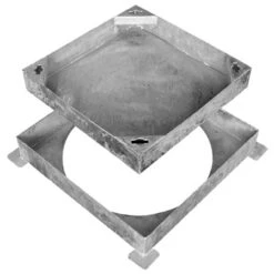 Manhole Cover & Frame Galvanised Pavior Square To Round