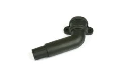 Cascade Rainwater 68mm Round Cast Iron Effect Left Hand 112.5' Spigot Bend Black 120 X 120 X 73mm