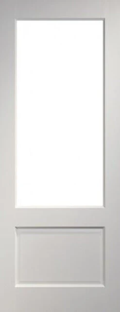 Deanta Madison White Primed Glazed Door