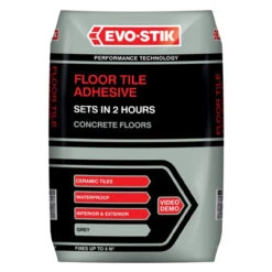 Evo-Stik Tile A Floor Fast Set Adhesive For Ceramic Tiles Grey 20kg
