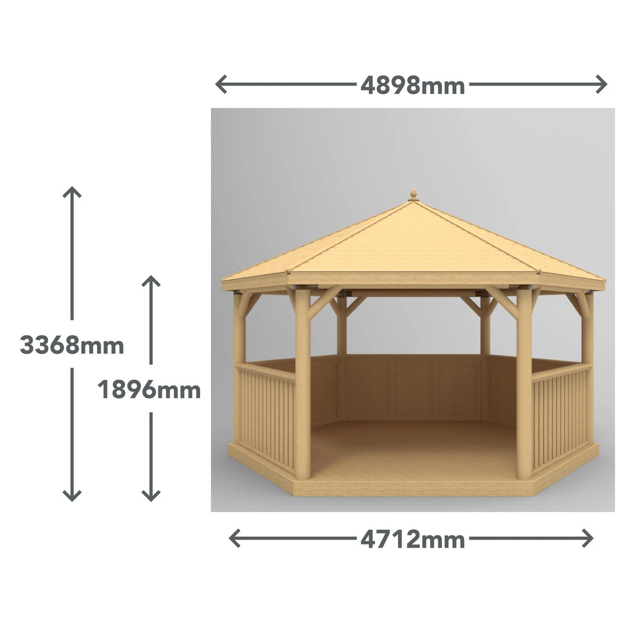 Forest Garden Hexagonal Cedar Roof Gazebo - Image 18