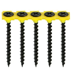 Timco Collated Course Drywall Timber Stud Plasterboard Screws PH2 Black 3.5mm (1000 Pack)