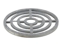 Brett Martin 200mm Dished Grid Round Alloy Silver 10 X 200 X 200mm